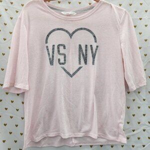 Vs NY Victorias secret pink mid sleeve light flowy shirt small s